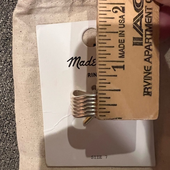 NWT Madewell Silver tone wavy ring - size 7 - Picture 6 of 6